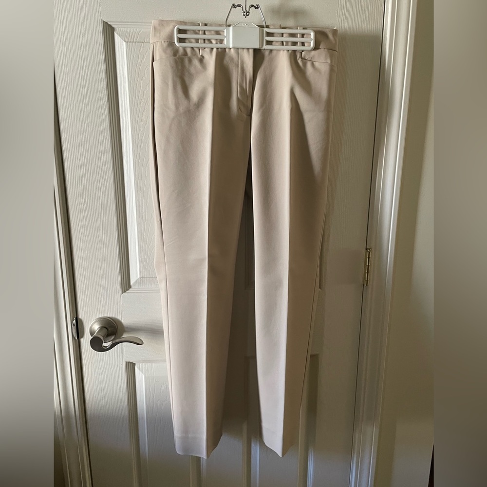 Talbots 8 petite tan pant zipper front